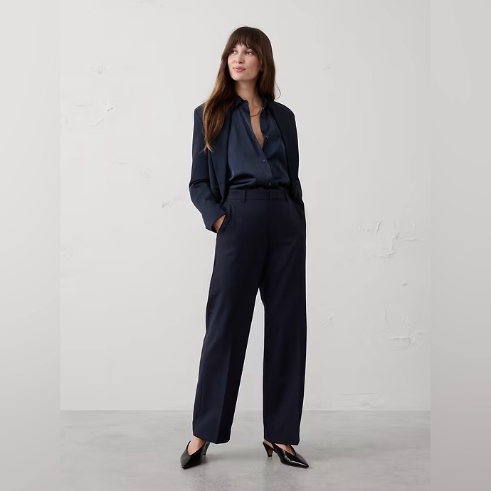 Banana Republic Straight High-Rise Sculpted Trouser